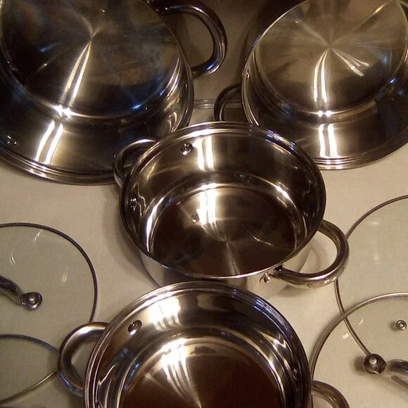 Cook N Home 8pc. Stainless Steel Cookware Pan Set - Picture 4 of 7